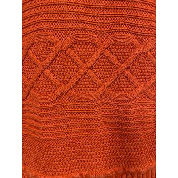 Talbots Orange Sweater Petite Medium Boat Neck - Picture 5 of 7